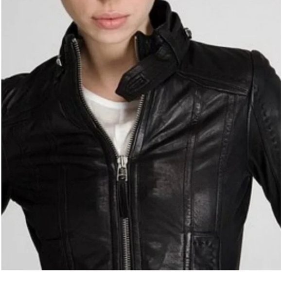 Mackage Leather Jacket, from Aritzia, XS - Picture 4 of 9